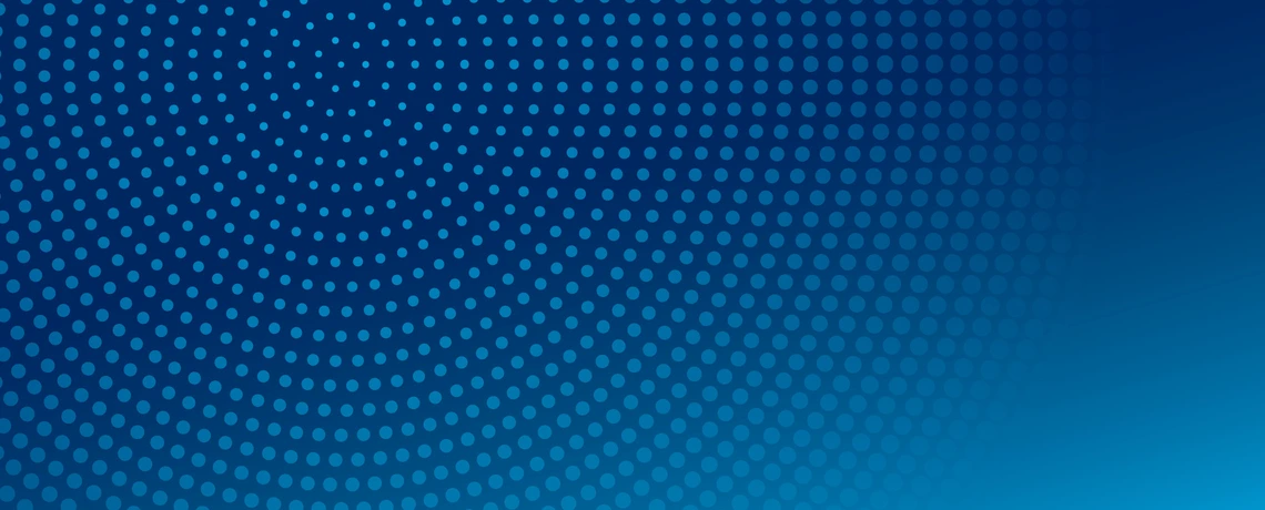 Blauer Hintergrund mit Verlauf und konzentrischem Punktmuster.