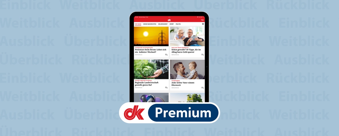 Tablet mit dem dk Premium Newsportal