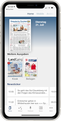 dk Premium-App, Ansicht 1